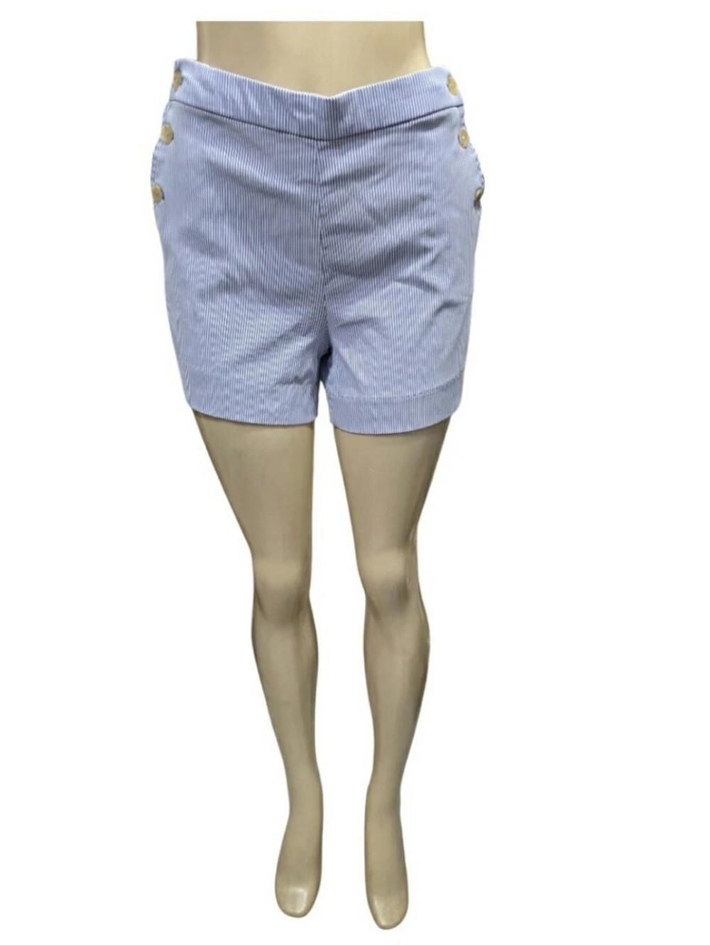 Banana Republic Blue Striped Women's Size 6 Nautical Button Front Shorts